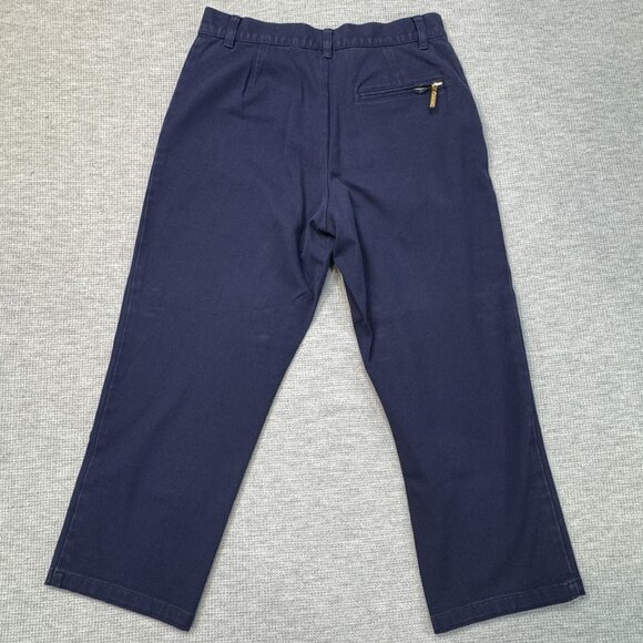 Lauren Jeans Ralph L Womens Blue Pants Zip Pockets Straight Leg Mid Rise Size 4 - Picture 2 of 11